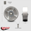 Service Caster SCC - 4" Semi Steel Cast Iron Wheel w/Roller Bearing- 3/8" Bore-600 lbs Capacity SCC-SSR415-38